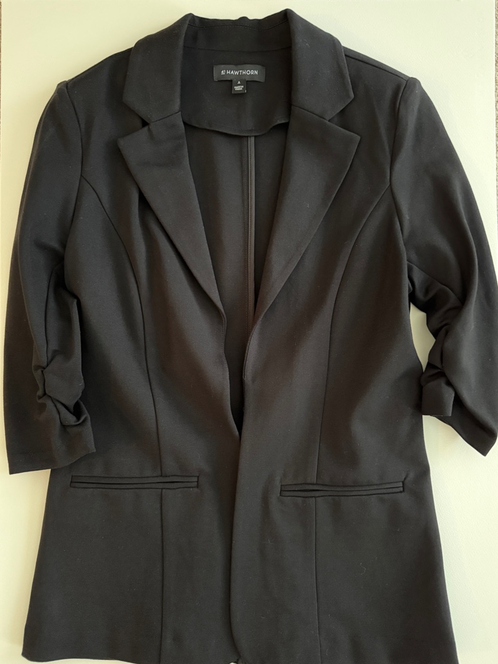 41 Hawthorn Black Open-Front Blazer